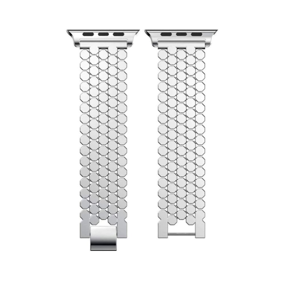 NEW Silver Adjustable Luxury Stainless Steel Strap band For Apple Watch - Picture 7 of 8